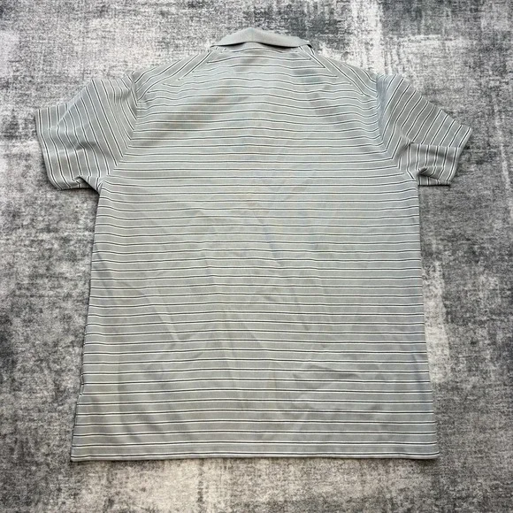 Nike Golf Polo Shirt Mens XL Gray Victory Striped Dir Fit Performance Travel - Picture 5 of 9